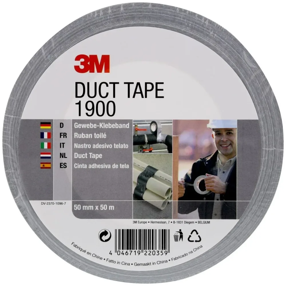3M 1900 Gewebeklebeband Silber 50 mm x 50 m