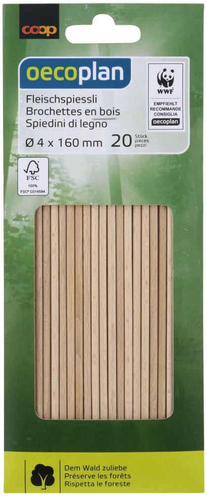 Oecoplan Grillspiesse 16cm, FSC Holz