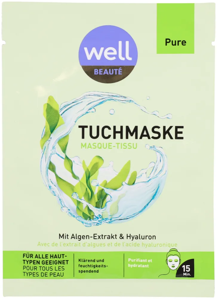 Well Tuchmaske mit Algen-Extrakt und Hyaluron