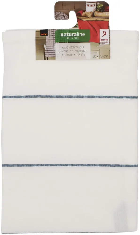 Naturaline Textil Naturaline Küchentuch blau gestreift 50x70cm