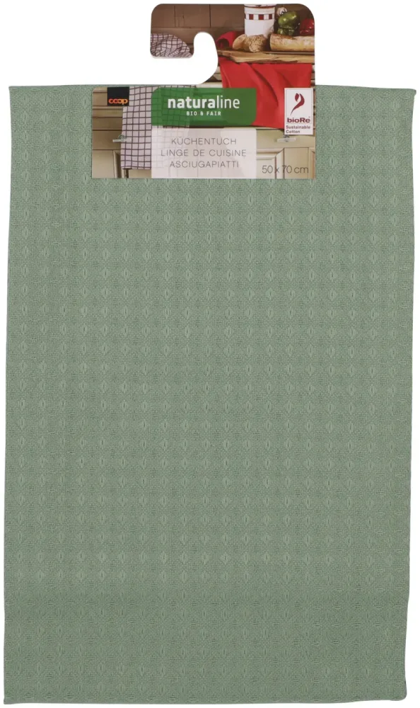 Naturaline Textil Naturaline Waffelküchentuch grün 50x70cm