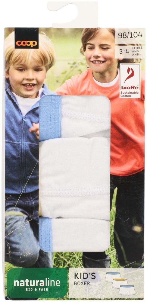 Naturaline Textil Kids Boxer uni weiss 98/104