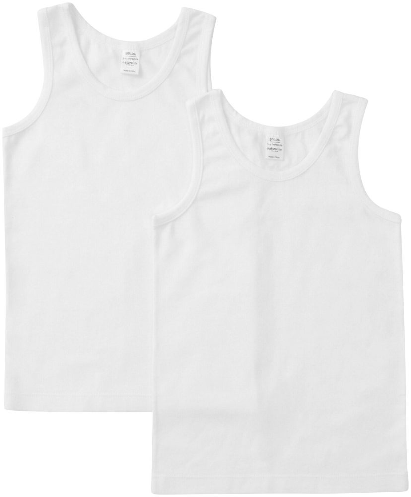 Naturaline Textil Kids Unterhemd uni weiss 122/128