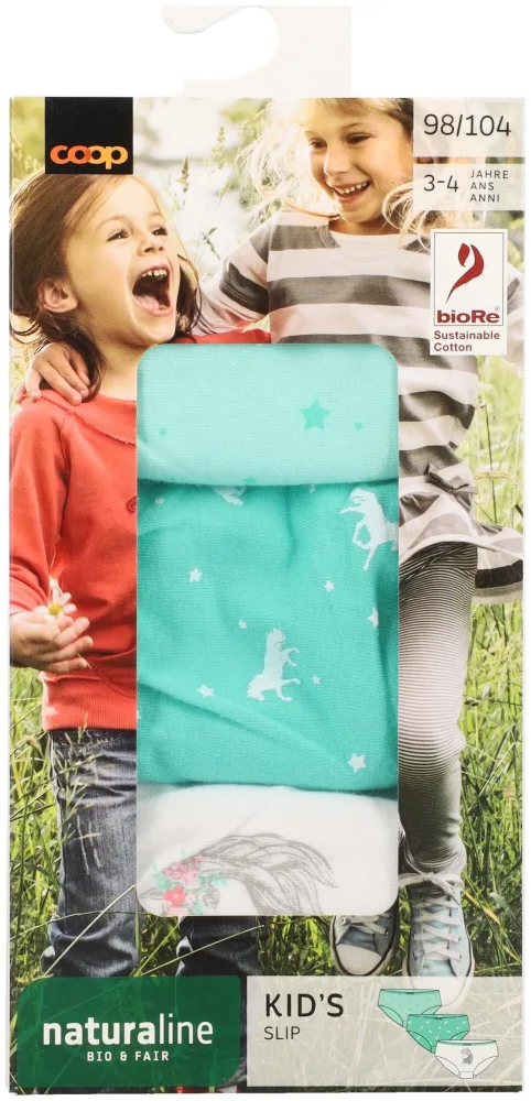 Naturaline Textil Kids Slip Pferd türkis 110/116
