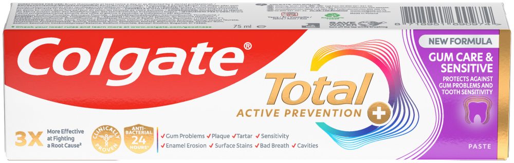 Colgate - Total Advanced Zahnfleischschutz Zahnpasta, schützt Ihre Zahnfleischgesundheit, 75 ml