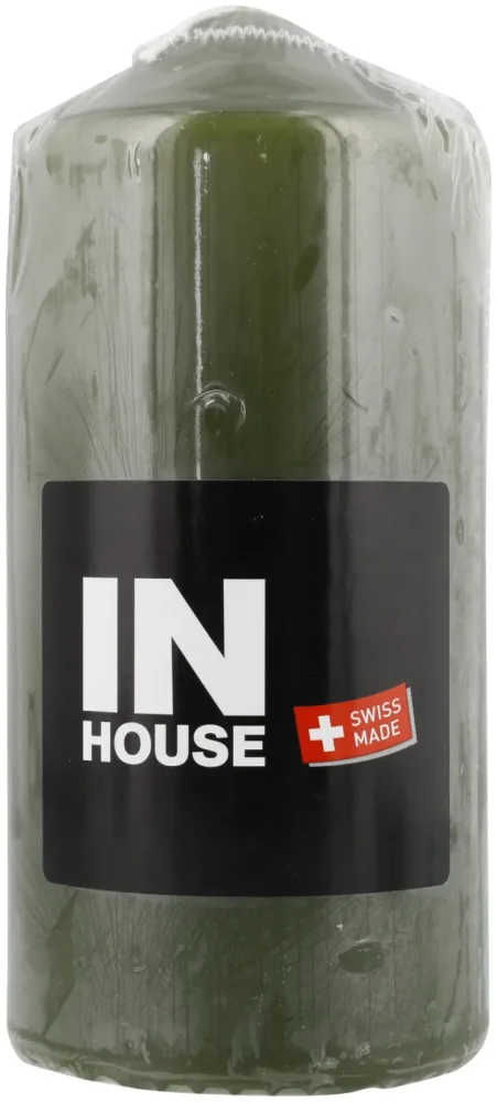 Inhouse Zylinderkerze 70x150mm dunkelgrün