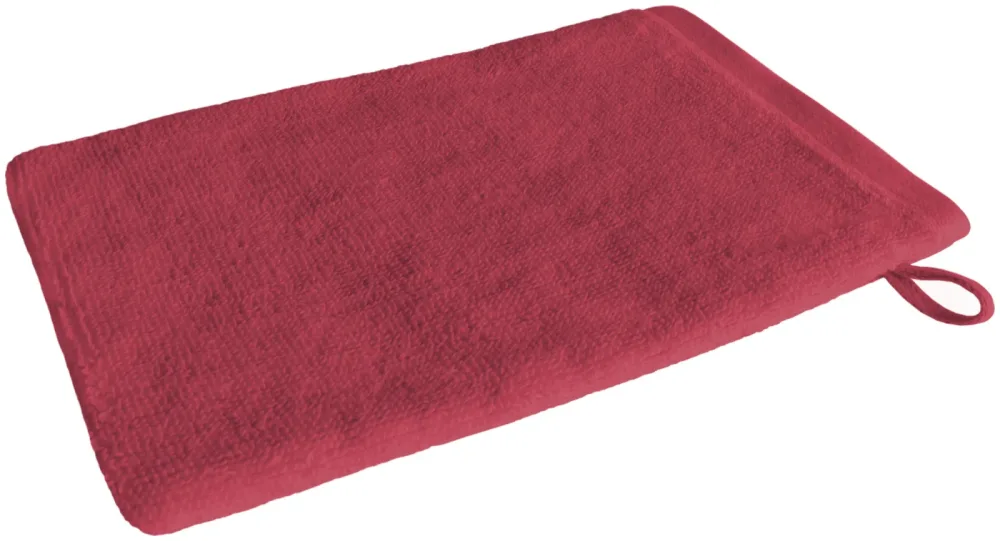 Inhouse Waschhandschuh Gots 15x21 bordeaux