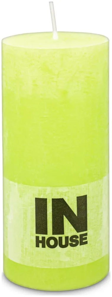 Inhouse Zylinderkerze Rustic 68x150 Limette