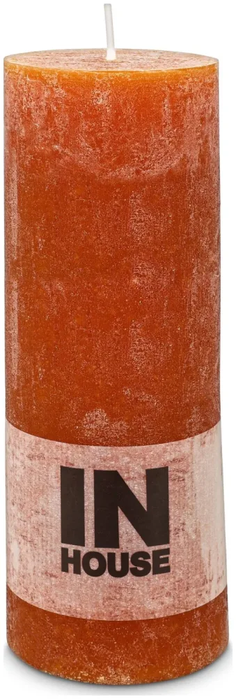 Inhouse Zylinderkerze Rustic 68x180 Cognac