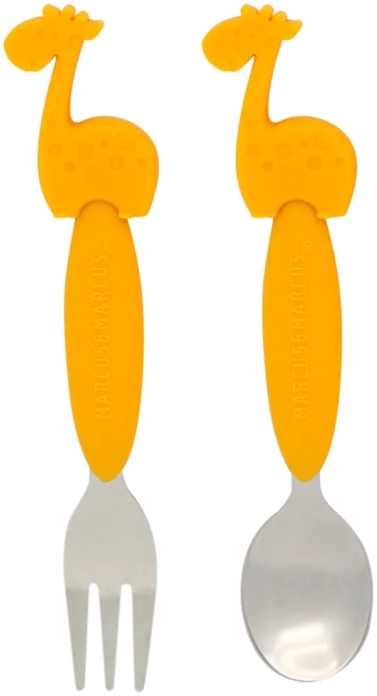 Marcus&Marcus Marcus & Marcus Kinderbesteck Gabel + Löffel Set – Lola Gelb