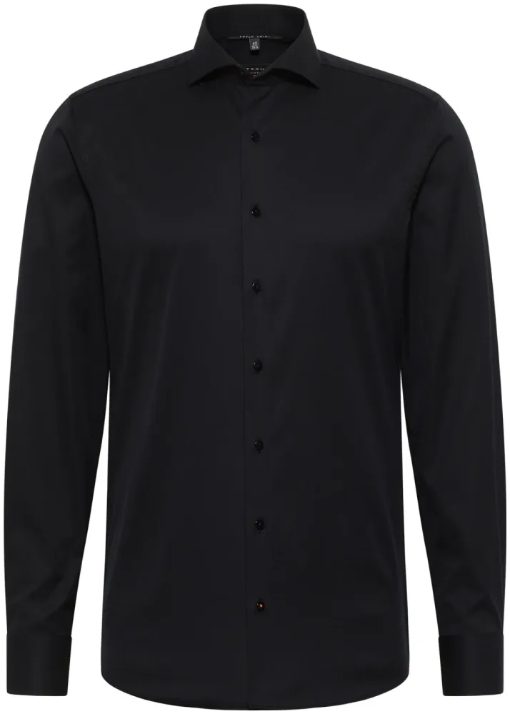 Eterna Slim FIT Cover Shirt Twill Langarm schwarz 41