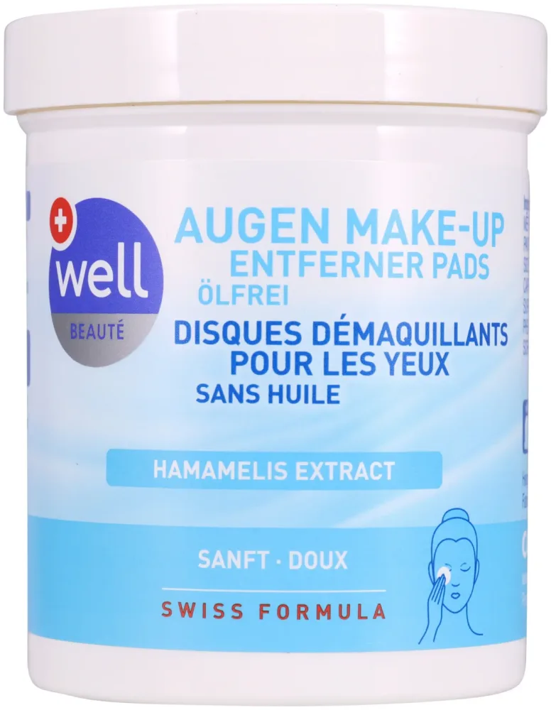 well Augenmake-up Entferner Pad ölfrei 60 Stück