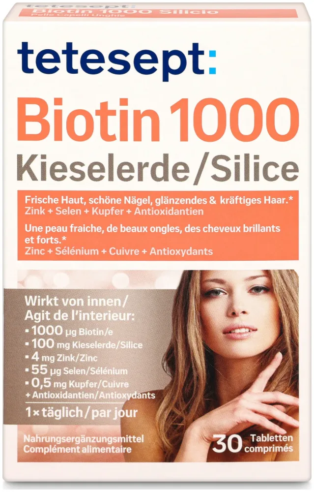 Tetesept Biotin 1000 Kieselerde 30 Stück