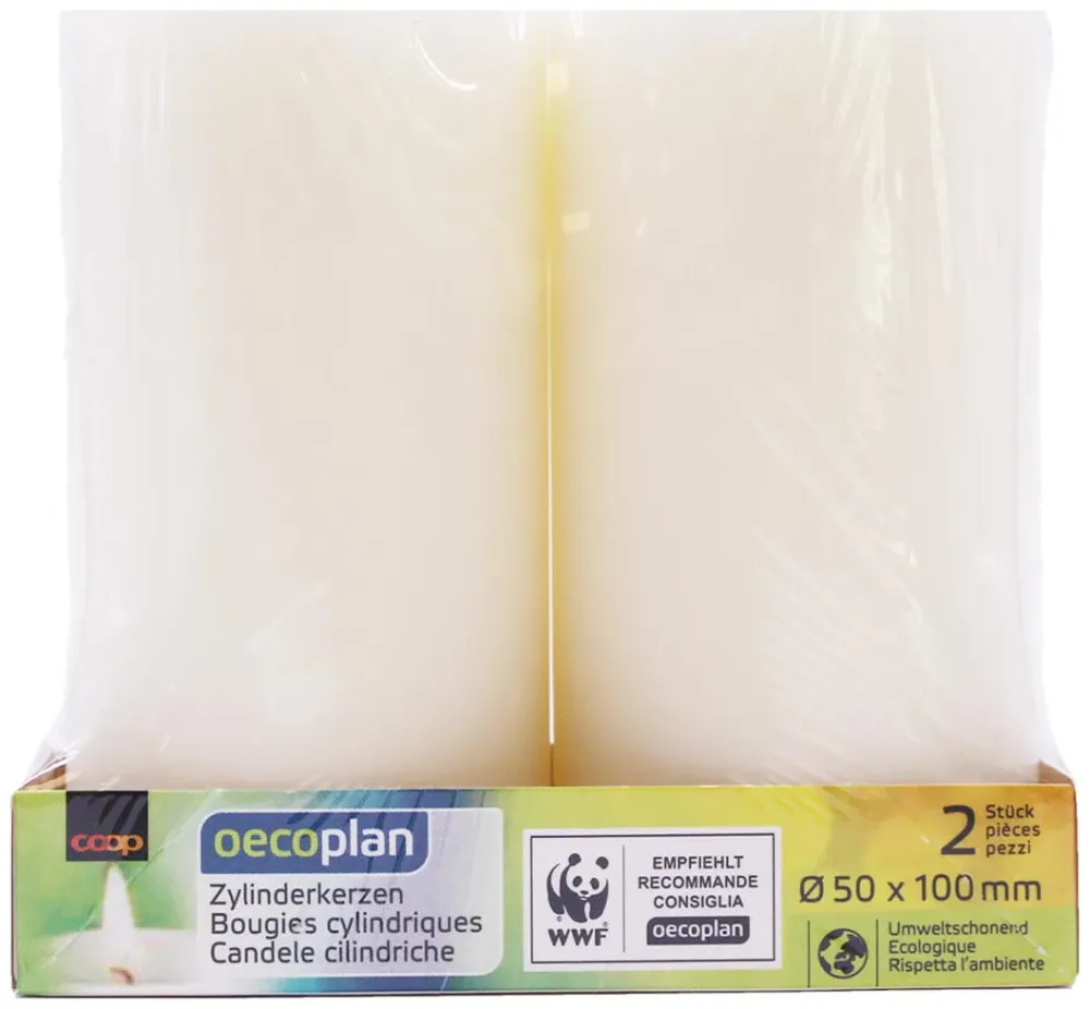 Oecoplan Zylinderkerzen 50x100 2Stk. beige