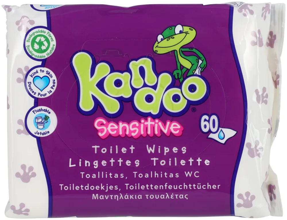 Kandoo Toilettenfeuchttücher Sensitive 60 Stück