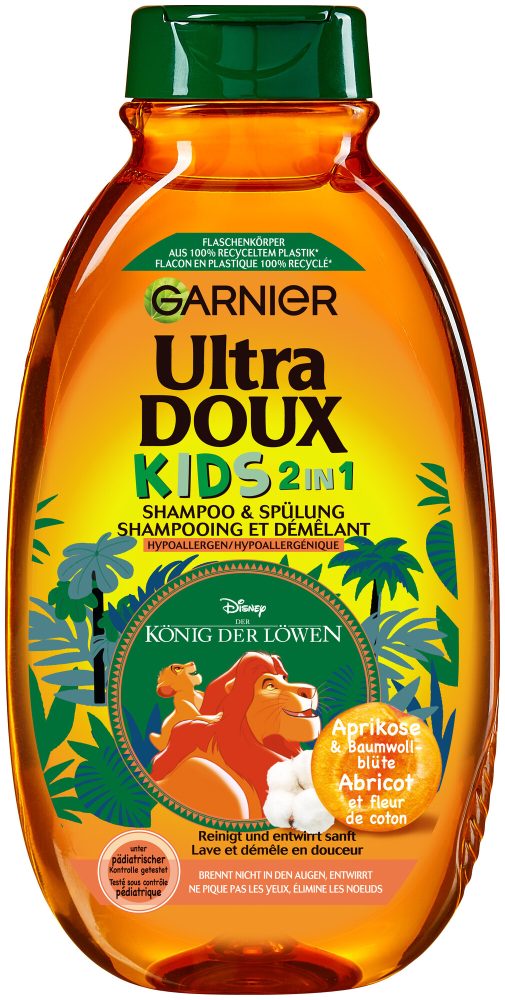 Garnier Ultra Doux Kids 2in1 Aprikose & Baumwollblüte Shampoo, 300ml
