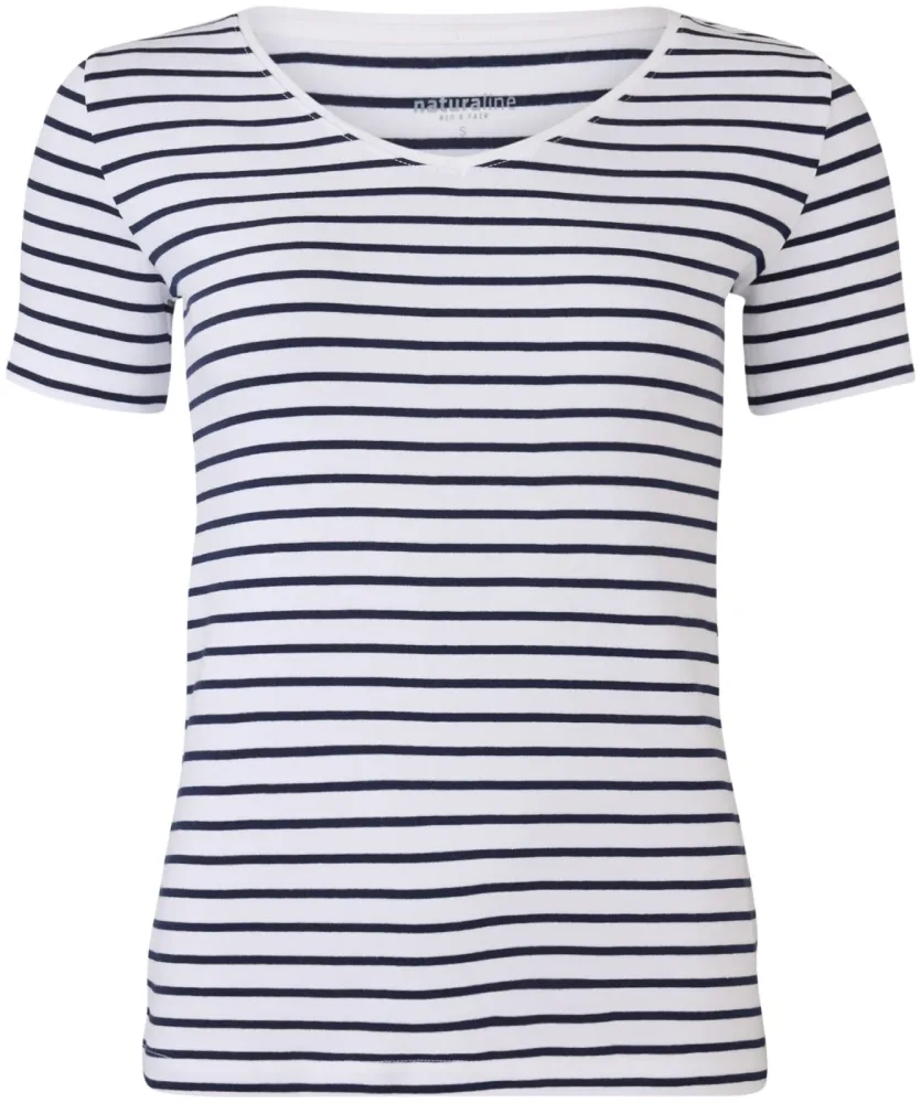 Naturaline Textil Naturaline Damen T-Shirt weiss/navy XL