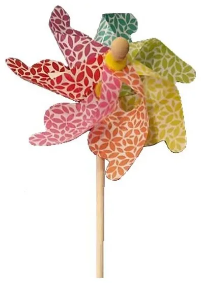 Windrad farbig gemustert 17x48cm