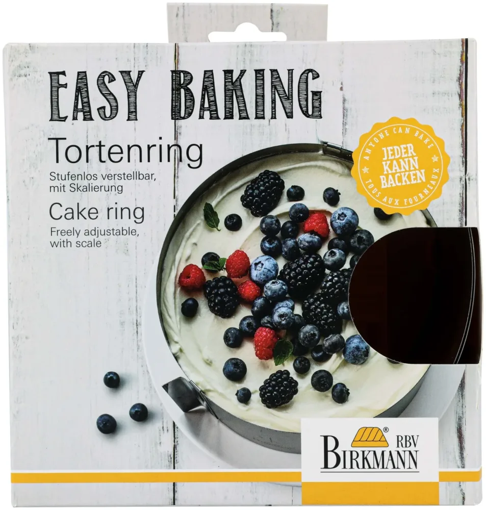 BIRKMANN - Ausziehbarer Tortenring, 30cm, Chrom