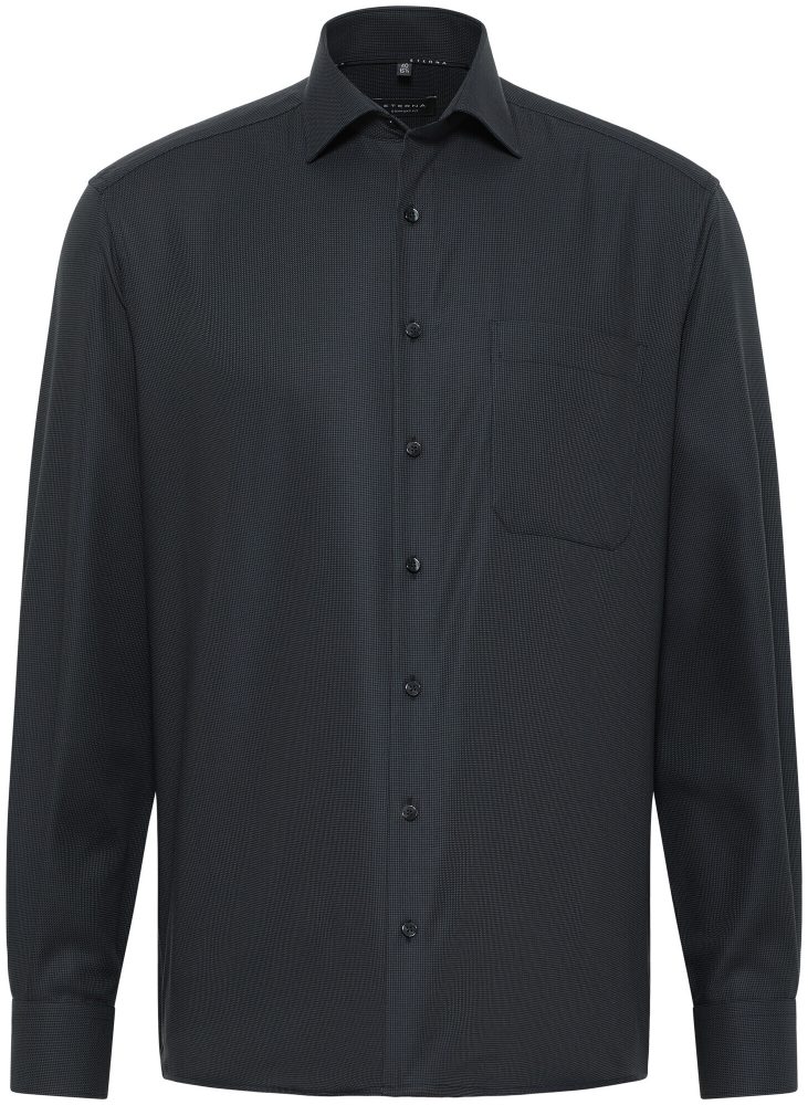 Eterna Comfort FIT Hemd Twill Langarm dunkelgrau 42