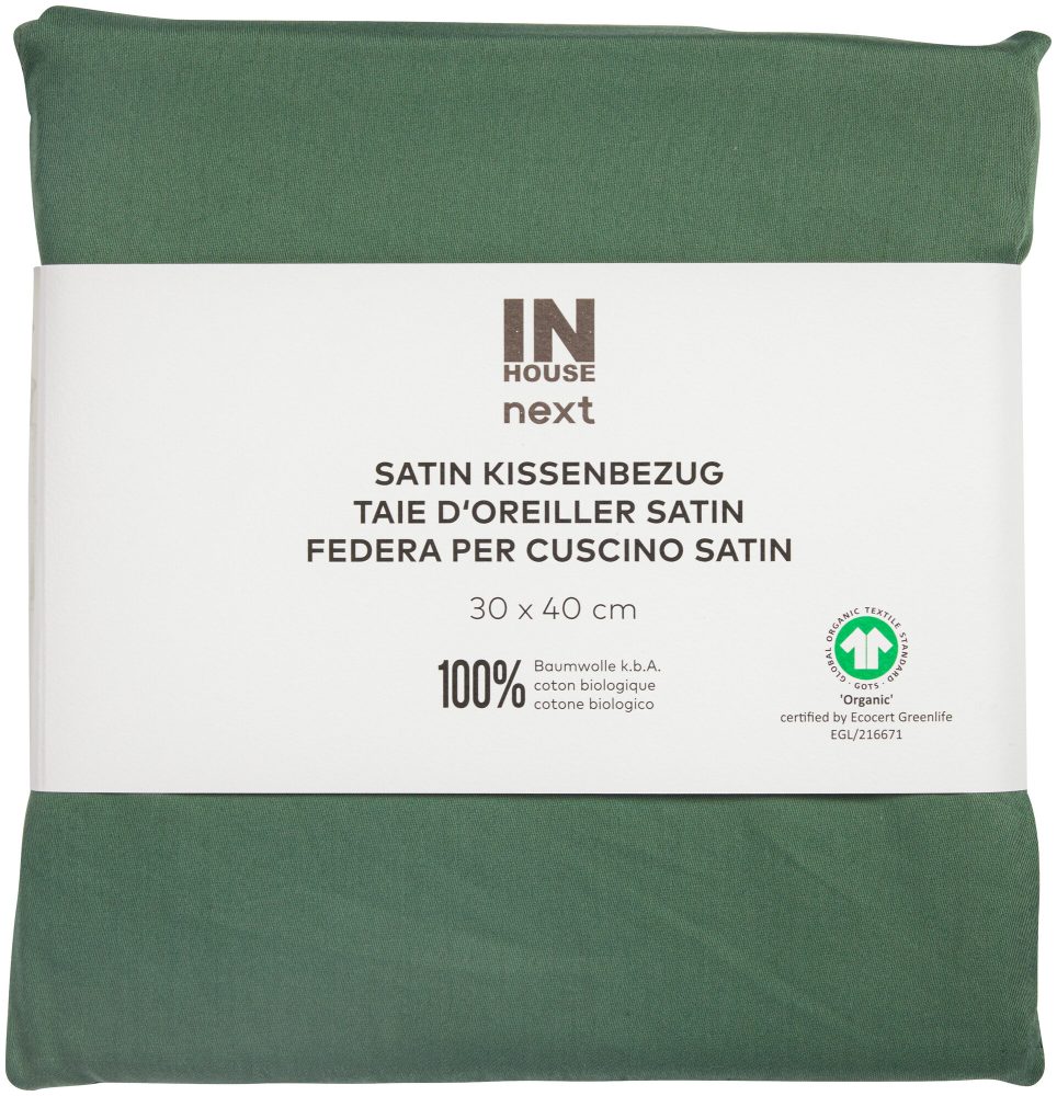 Inhouse Kissen Gots Satin 30x40 gras