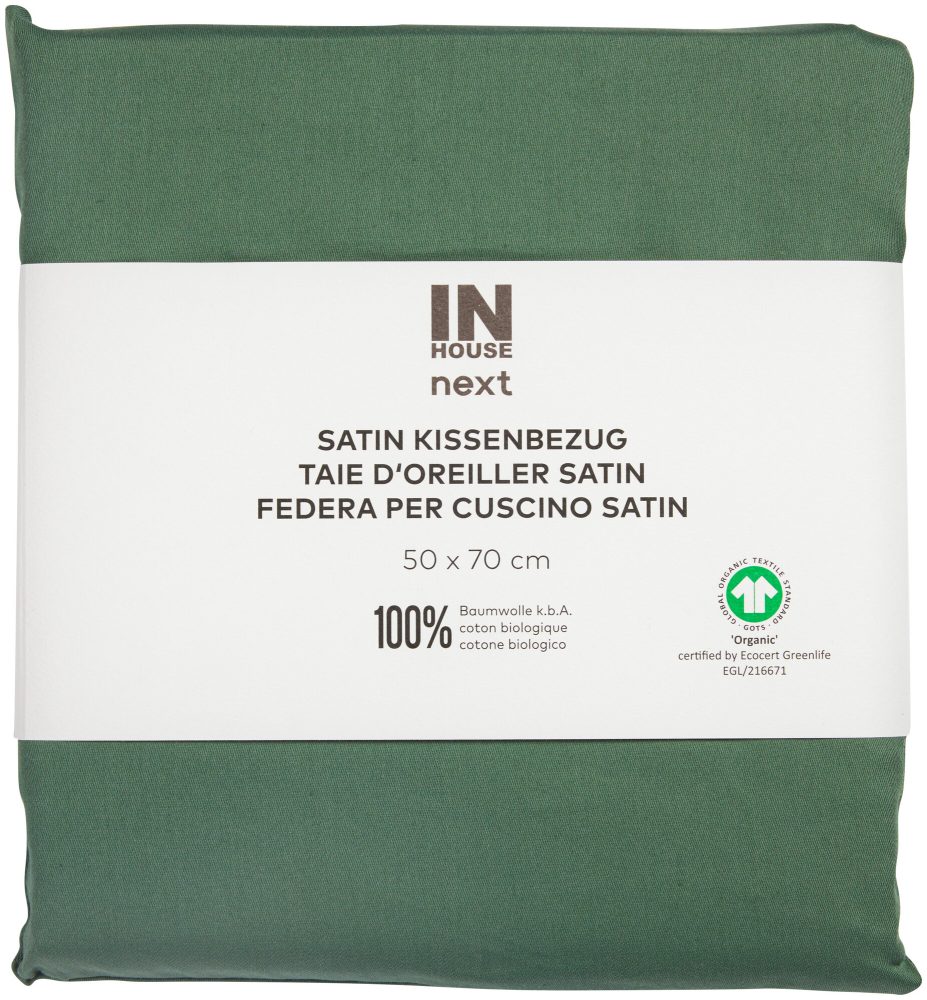 Inhouse Kissen Gots Satin 50x70 gras