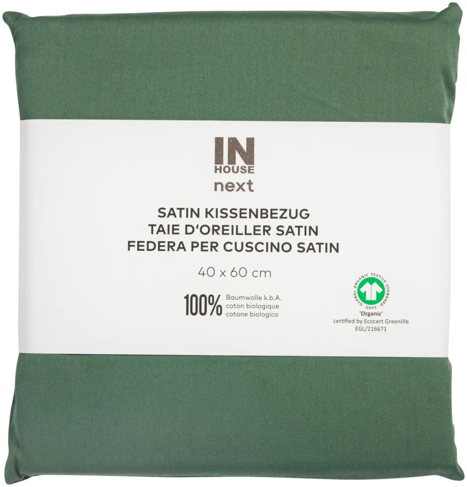 Inhouse Kissen Gots Satin 40x60 gras