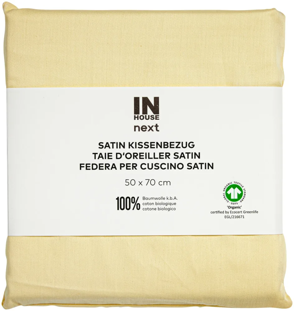 Inhouse Kissen Gots Satin 50x70 kamille
