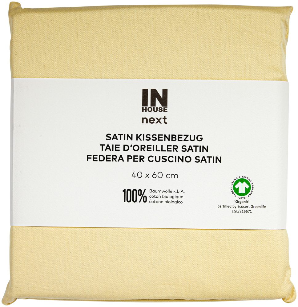 Inhouse Kissen Gots Satin 40x60 kamille