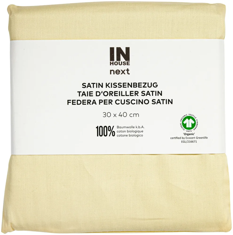 Inhouse Kissen Gots Satin 30x40 kamille