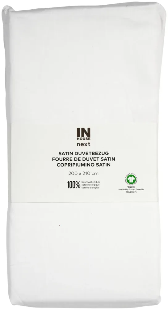 Inhouse Duvet Gots Satin 200x210 weiss
