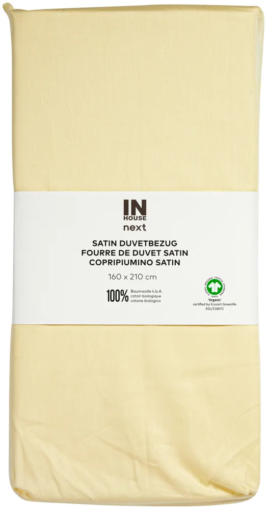 Inhouse Duvet Gots Satin 160x210 kamille