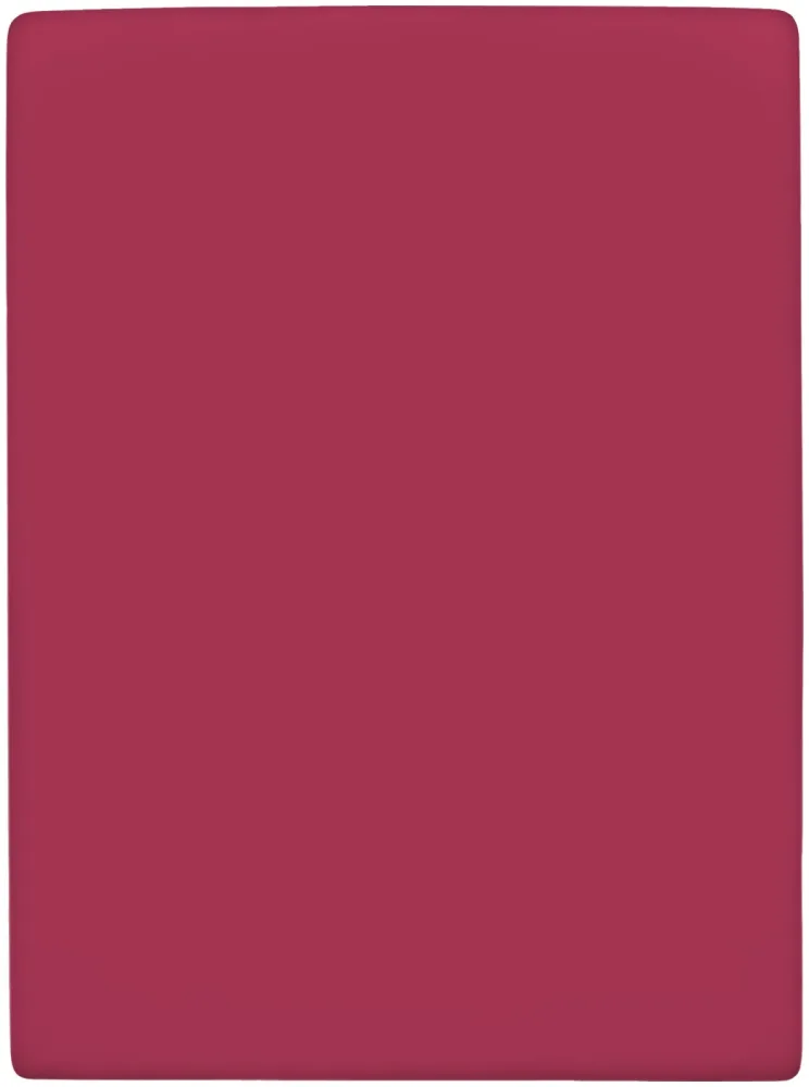 Inhouse Fixleintuch Gots Satin 90 x 200 bordeaux, Matratzenhöhe bis zu 22 cm
