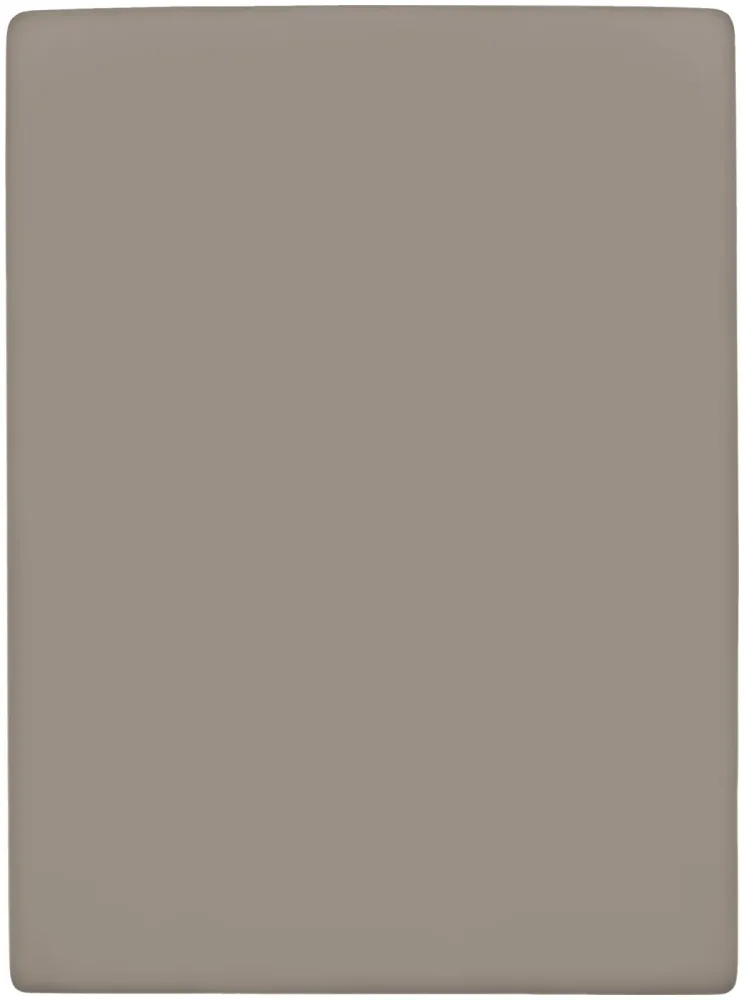 Inhouse Fixleintuch Gots Satin 90 x 200 taupe, Matratzenhöhe bis zu 22 cm