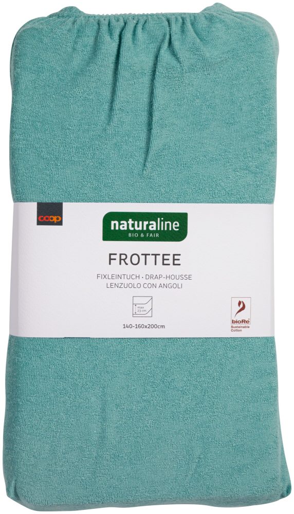 Naturaline Textil Bio Fixl. Frotte 160x200 aqua