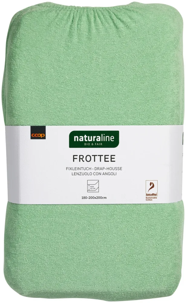 Naturaline Textil Bio Fixl. Frotte 180x200 lindengrün