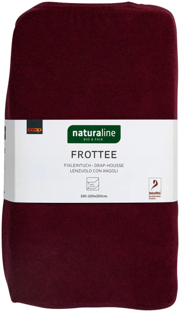 Naturaline Textil Bio Fixl. Frotte 180x200 bordo
