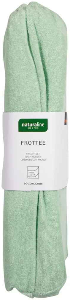 Naturaline Textil Bio Fixl. Frotte 90x200 lindengrün