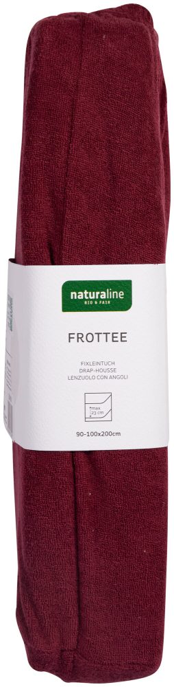 Naturaline Textil Bio Fixl. Frotte 90x200 bordo