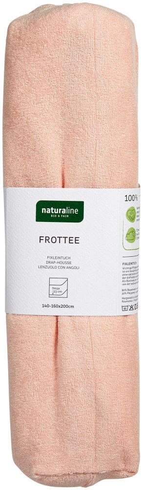 Naturaline Textil Bio Fixl. Frotte 160x200 rosa