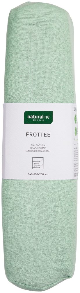 Naturaline Textil Bio Fixl. Frotte 160x200 lindengrün