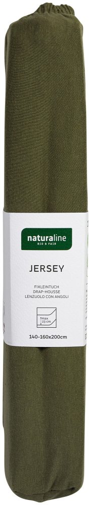 Naturaline Textil Bio Fixl. Jersey 160x200 schlamm