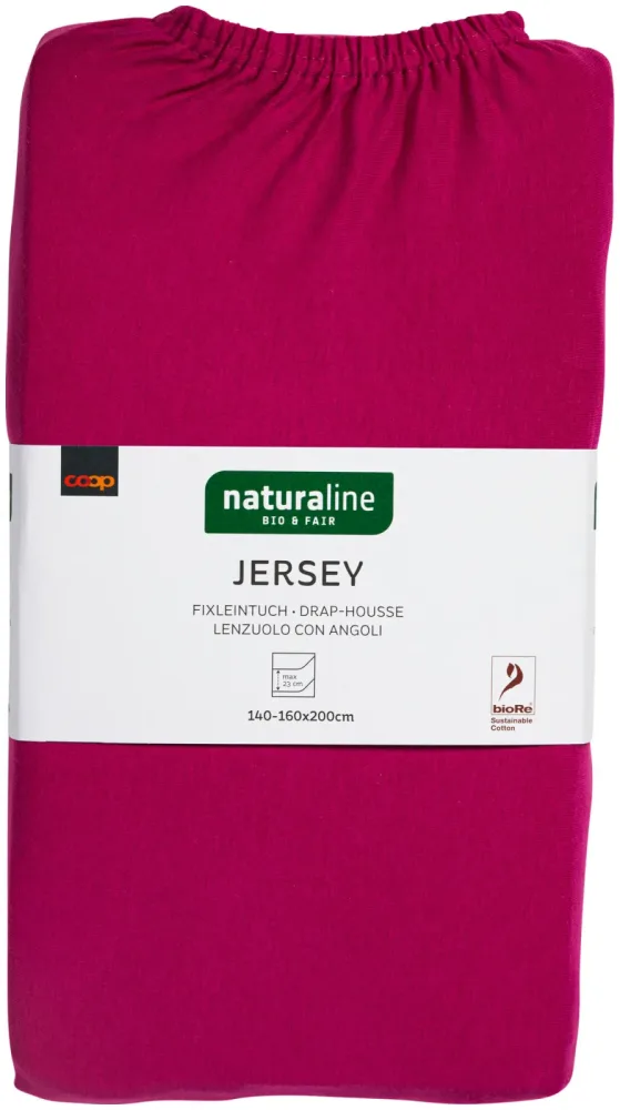 Naturaline Textil Bio Fixl. Jersey 160x200 pink