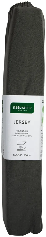 Naturaline Textil Bio Fixl. Jersey 160x200 anthrazit