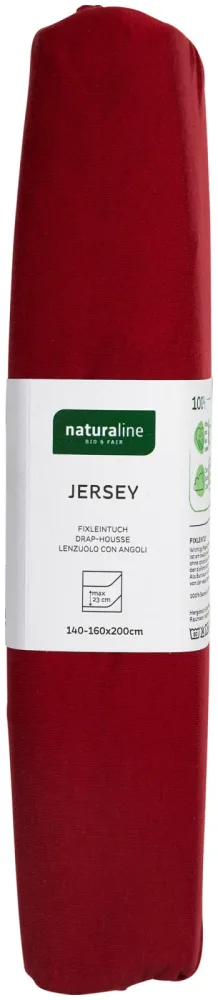 Naturaline Textil Bio Fixl. Jersey 160x200 rot