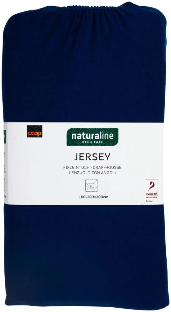Naturaline Textil Bio Fixl. Jersey 180x200 navy