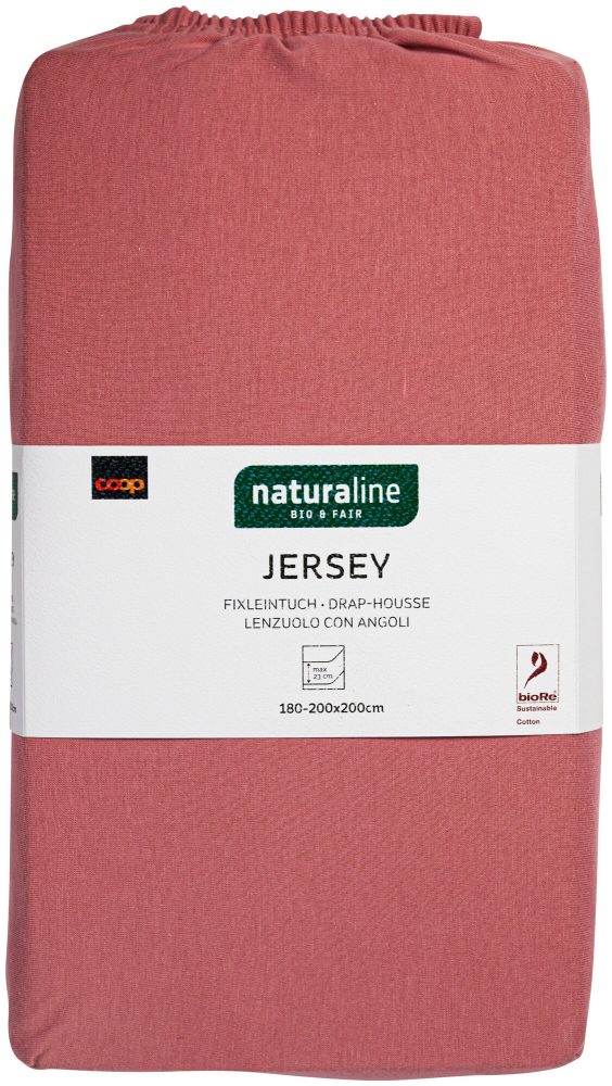 Naturaline Textil Bio Fixl. Jersey 180x200 rosa