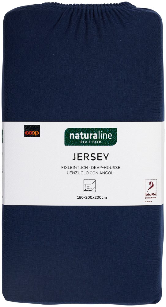 Naturaline Textil Bio Fixl. Jersey 180x200 marinenblau