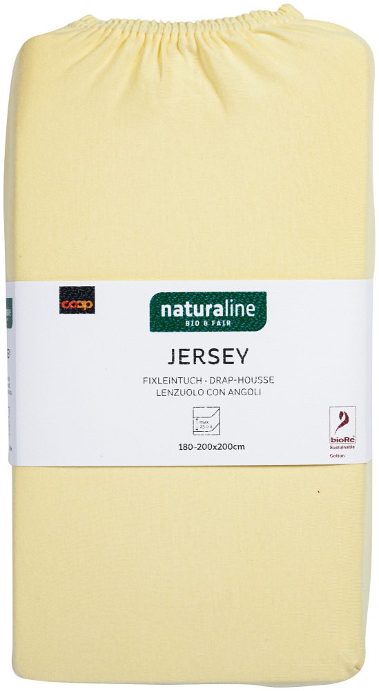 Naturaline Textil Bio Fixl. Jersey 180x200 hellgelb