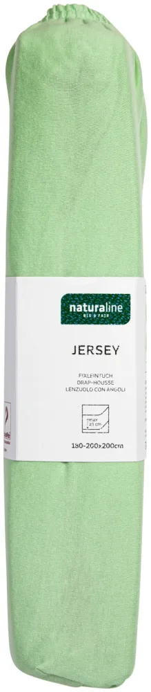 Naturaline Textil Bio Fixl. Jersey 180x200 lindengrün